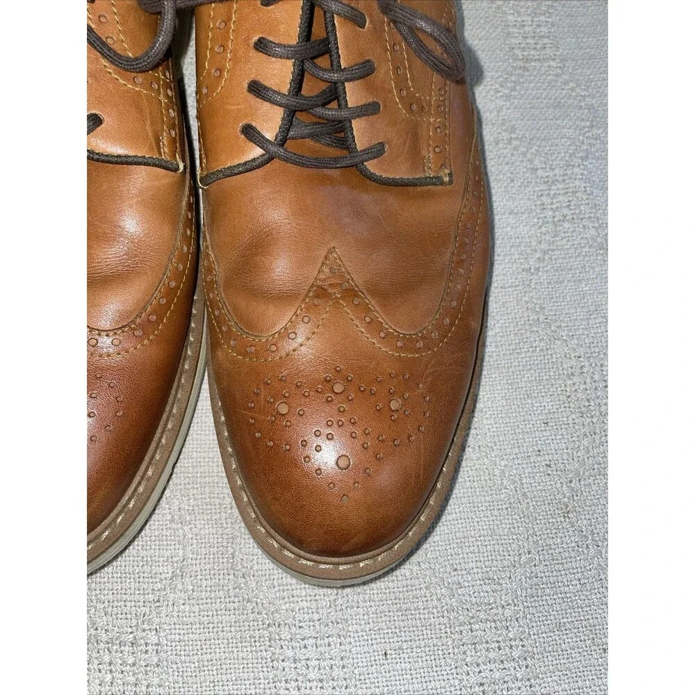 Cole Haan 360 Men’s Wingtip Comfort Shoes Sz 12 M Brown Leather Going Out Party